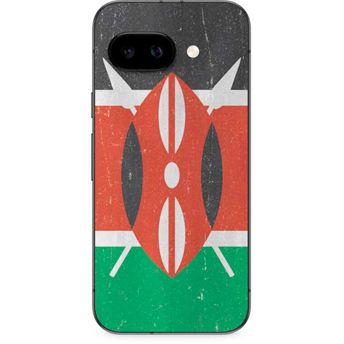 Kenya Flag Distressed Google Pixel 9a Skin